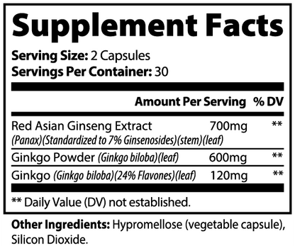 Resa Organics | Ginkgo Biloba + Ginseng Capsules